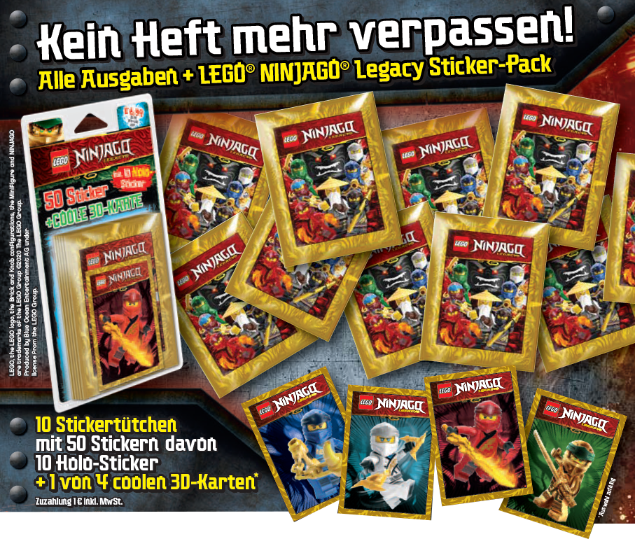 Blue Ocean Entertainment: LEGO NINJAGO Abo Lego mit Extra in 86720 Nördlingen für 50,00 € zum Verkauf