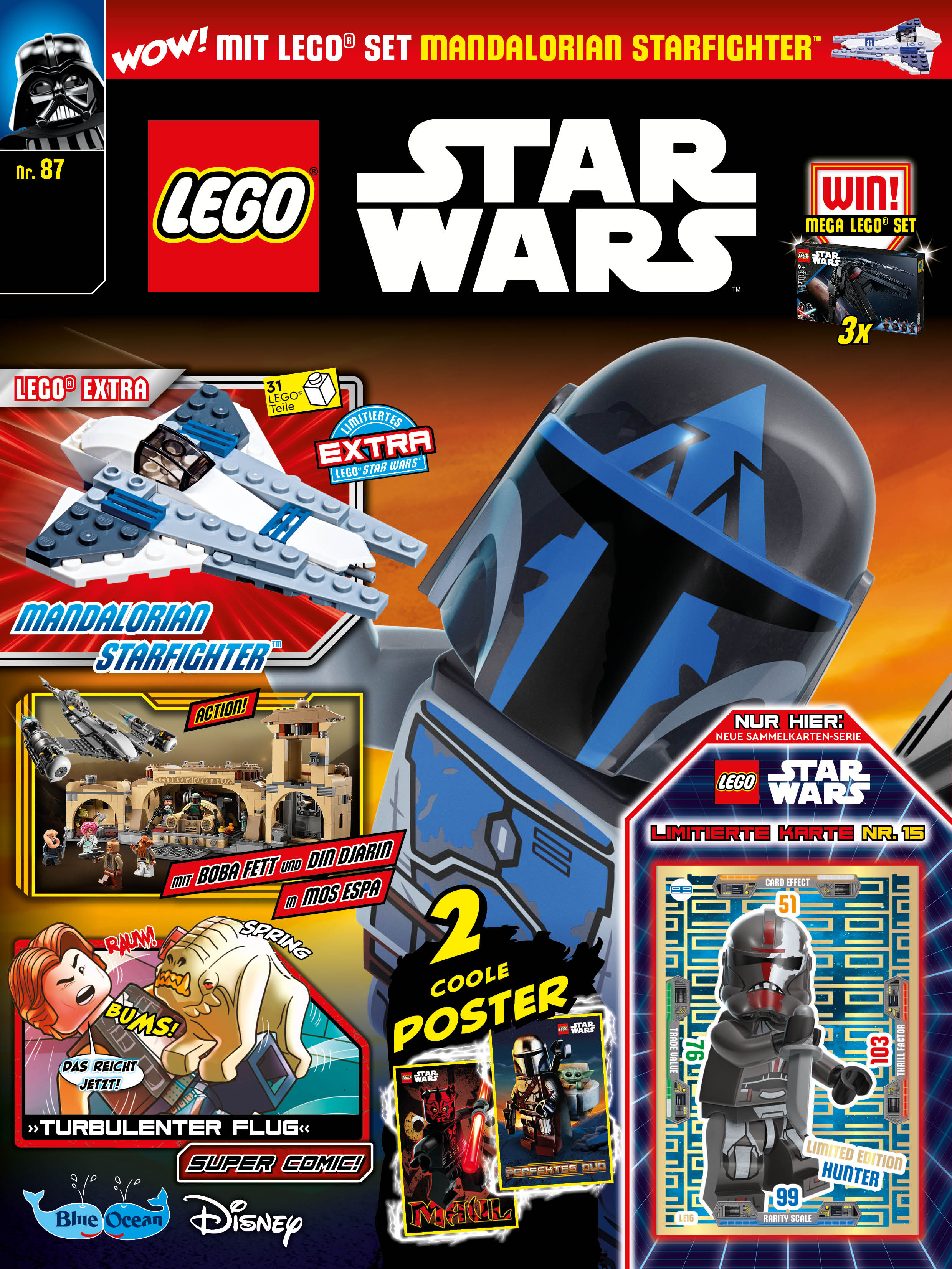 Blue Ocean Lego® Star Wars™ Stickerserie alle 4 verschiedenen 3D Wackelbilder 