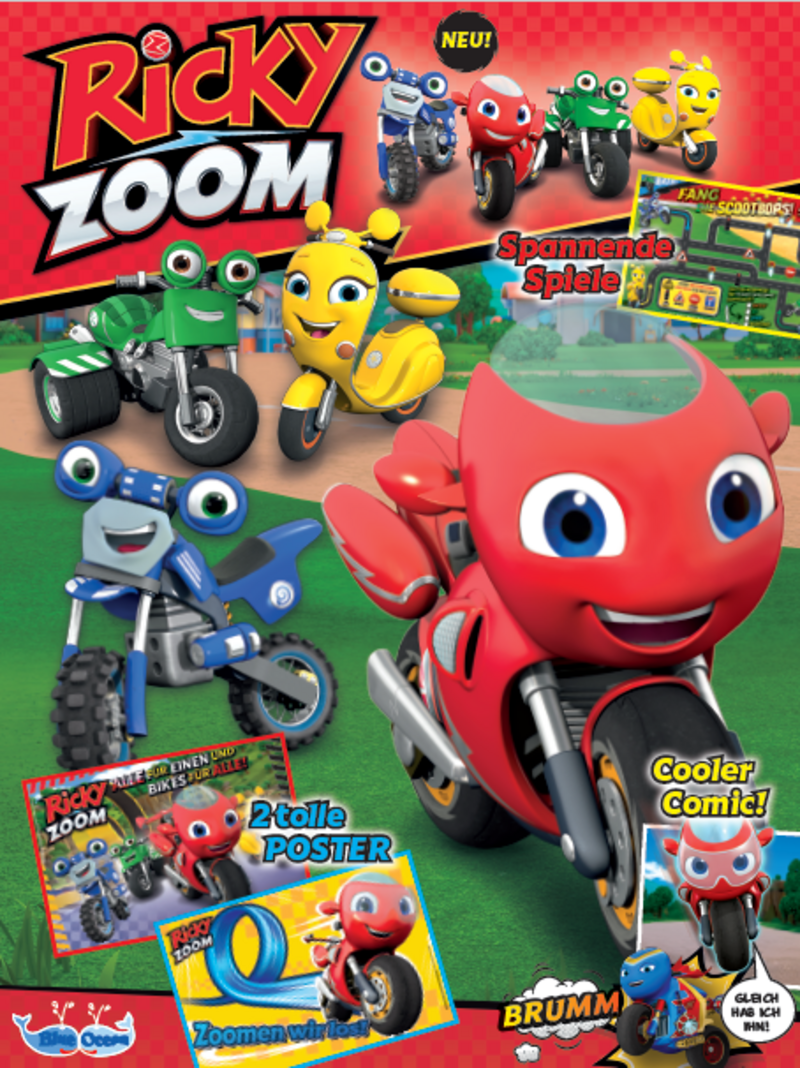 Blue Ocean Entertainment Freie Fahrt Fur Ricky Zoom Blue Ocean Veroffentlicht Das Offizielle Magazin Zu Den Bike Buddys